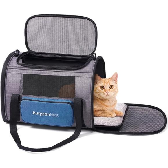 Cat Carrier for Large Cats 20 lbs,Medium Cats Under 25 lbs,2 Cats and Small Dogs - Picture 1 of 6